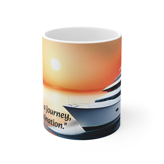 "Success Is A Journey" - White Ceramic Mug 11oz